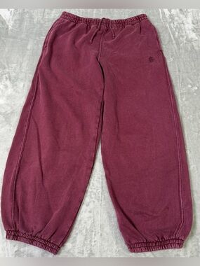 Free People FP Movement All Star Sweatpants O blood Burgundy Oversized Sz Small